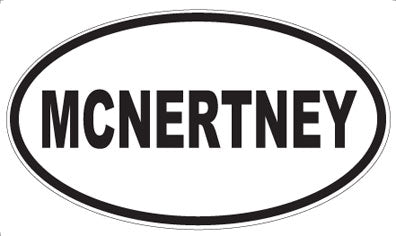 MCNERTNEY - Oval Magnet