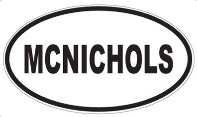 MCNICHOLS - Oval Sticker