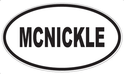 MCNICKLE - Oval Magnet