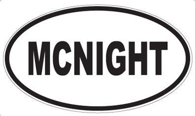 MCNIGHT - Oval Sticker