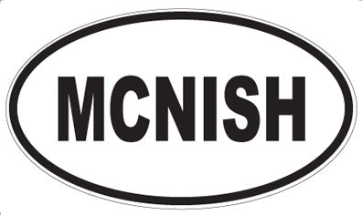 MCNISH - Oval Sticker