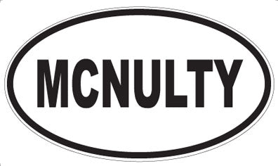 MCNULTY - Oval Sticker