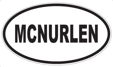 MCNURLEN - Oval Sticker