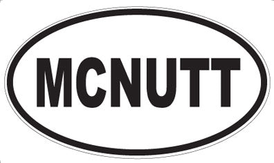 MCNUTT - Oval Sticker