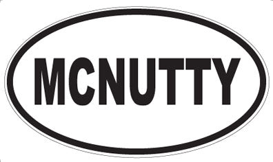 MCNUTTY - Oval Magnet