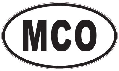 MCO - 3 Letter Initials Oval Sticker