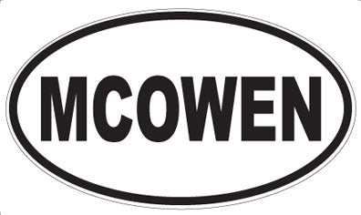MCOWEN - Oval Magnet