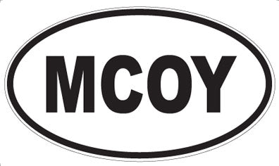 MCOY - Oval Magnet