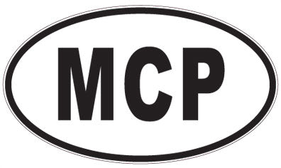 MCP - 3 Letter Initials Oval Sticker
