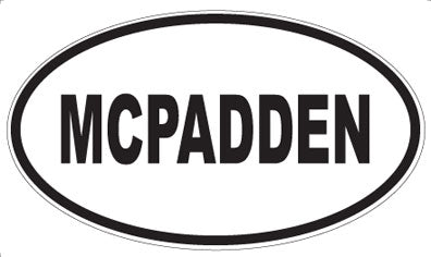 MCPADDEN - Oval Sticker