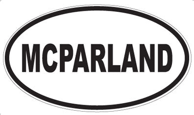 MCPARLAND - Oval Sticker