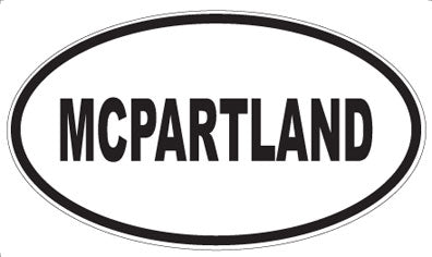 MCPARTLAND - Oval Sticker