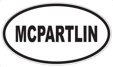 MCPARTLIN - Oval Sticker