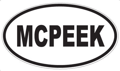 MCPEEK - Oval Sticker