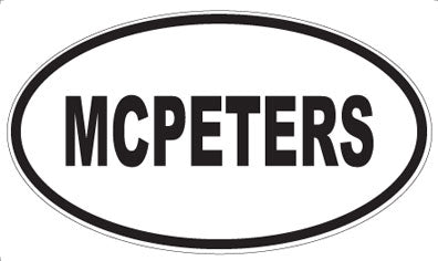 MCPETERS - Oval Sticker