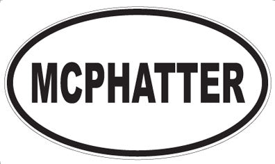 MCPHATTER - Oval Sticker