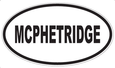 MCPHETRIDGE - Oval Magnet