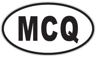 MCQ - 3 Letter Initials Oval Sticker