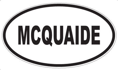 MCQUAIDE - Oval Sticker