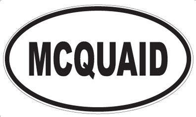 MCQUAID - Oval Magnet