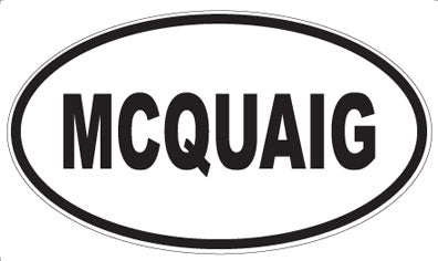 MCQUAIG - Oval Magnet