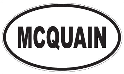 MCQUAIN - Oval Magnet