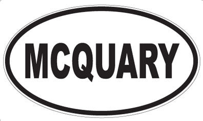 MCQUARY - Oval Sticker