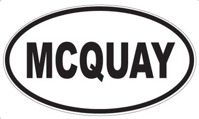MCQUAY - Oval Sticker
