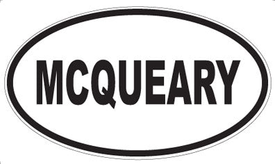 MCQUEARY - Oval Sticker