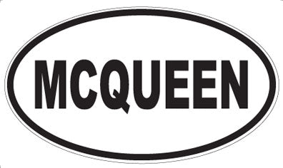 MCQUEEN - Oval Sticker
