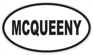 MCQUEENY - Oval Sticker