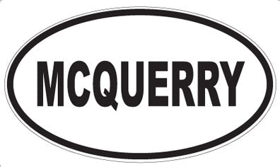 MCQUERRY - Oval Magnet