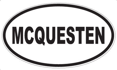 MCQUESTEN - Oval Sticker