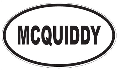 MCQUIDDY - Oval Sticker