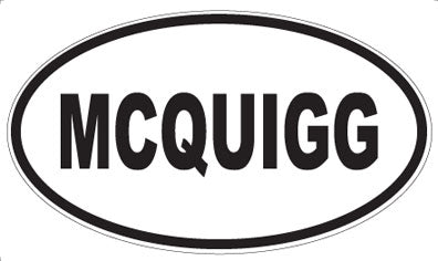MCQUIGG - Oval Sticker