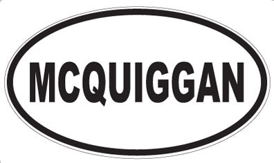 MCQUIGGAN - Oval Sticker