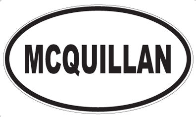 MCQUILLAN - Oval Magnet