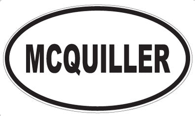 MCQUILLER - Oval Sticker