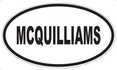 MCQUILLIAMS - Oval Sticker