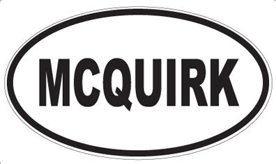 MCQUIRK - Oval Magnet