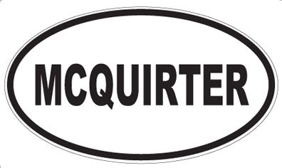 MCQUIRTER - Oval Magnet