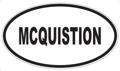 MCQUISTION - Oval Magnet