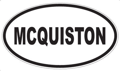 MCQUISTON - Oval Sticker