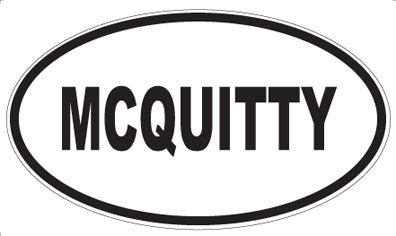 MCQUITTY - Oval Magnet