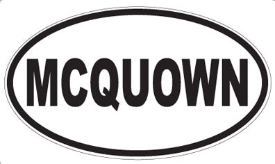 MCQUOWN - Oval Sticker