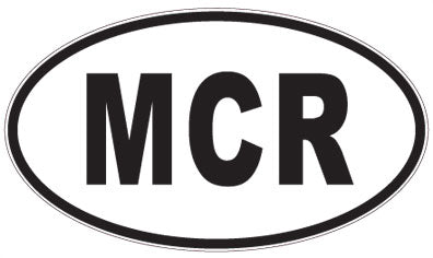 MCR - 3 Letter Initials Oval Sticker