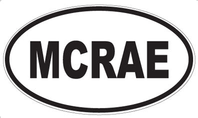 MCRAE - Oval Magnet