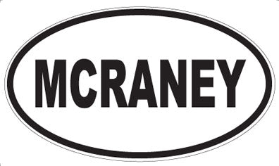 MCRANEY - Oval Magnet