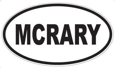 MCRARY - Oval Sticker