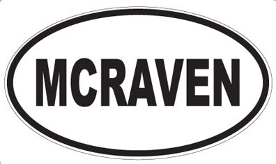 MCRAVEN - Oval Sticker